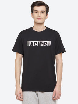 ASICS - M Foil Print Cropped Gpx Ss Black Mens T-shirts