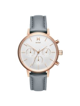 MVMT - Nova Dual Time Silver Round Dial Womens Watch - D-FC01-RGGR