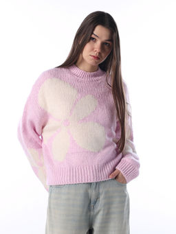 ONLY - Womens Regular Fit Pink Sweater