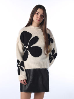 ONLY - Womens Regular Fit Cream Sweater