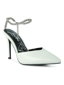 London Rag - Embellished White Heels