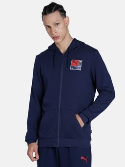 Puma - Hooded Fullzip Mens Blue Jacket