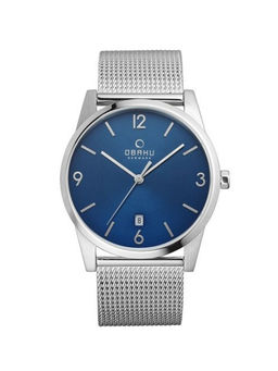 Obaku - Blue Round Dial Analog Watch - V169GDCLMC