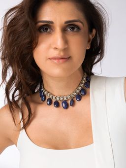 Joules By Radhika - Blue Drop Choker
