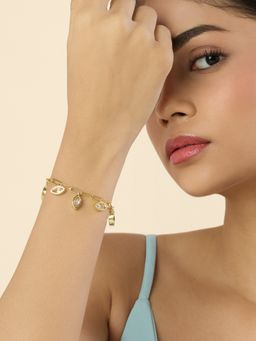 Isharya - White Vivienne Golden Bracelet