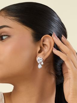 Isharya - White Seraphine Opaline Stud Earrings