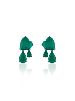 Isharya - Green Elara Emerald Dangler Earrings