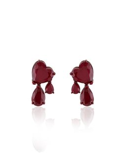 Isharya - Red Valencia Ruby Dangler Earrings