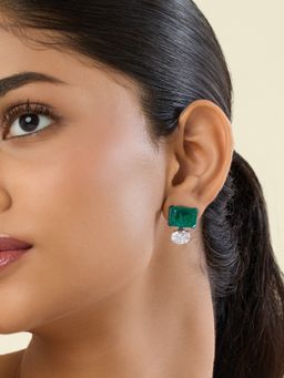 Isharya - Green Noire Emerald Earrings