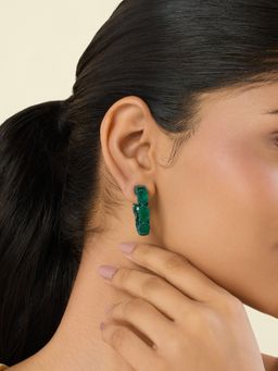 Isharya - Green Lunara Emerald Earrings
