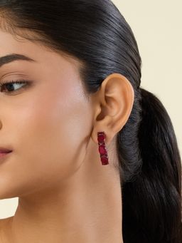 Isharya - Red Marquise Ruby Earrings