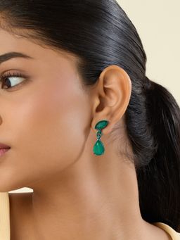 Isharya - Green Isolde Emerald Earrings