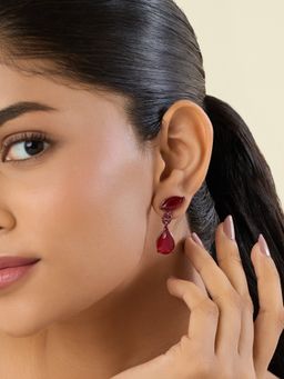 Isharya - Red Arabella Ruby Dangler Earrings