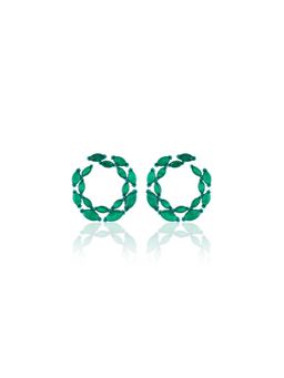 Isharya - Green Estelle Emerald Earrings