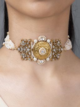 Joules By Radhika - White Kika Choker