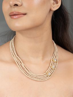 Joules By Radhika - White Sanyora Necklace