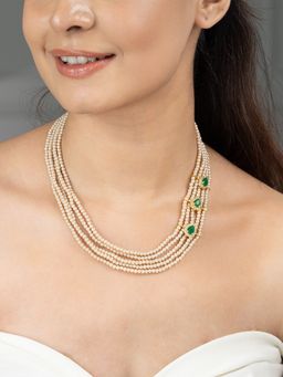 Joules By Radhika - Green Veylaya Necklace