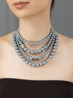 Joules By Radhika - Grey Kavanya Necklace
