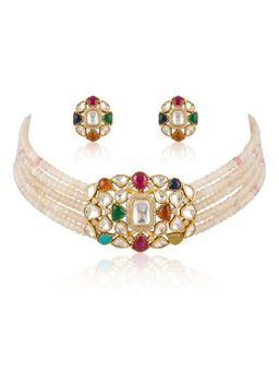 Joules By Radhika - Multi-Colour Reavi Jewellery Set