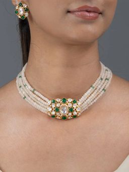 Joules By Radhika - Multi-Colour Vaina Jewellery Set