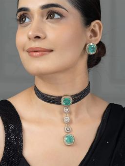 Joules By Radhika - Green Vivya Jewellery Set