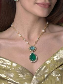 Joules By Radhika - Green Yamini Necklace