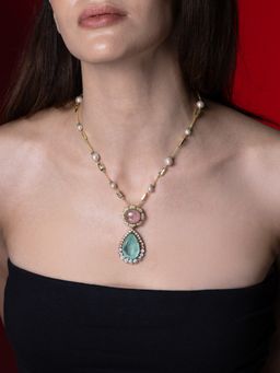 Joules By Radhika - Multi-Colour Zariya Necklace