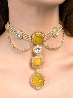 Joules By Radhika - Yellow Gaurika Jewellery Set
