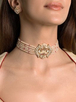 Joules By Radhika - Pink Niyara Jewellery Set