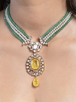 Joules By Radhika - Yellow Darshika Jewellery Set