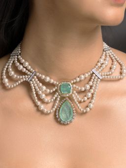 Joules By Radhika - Green Janavi Jewellery Set