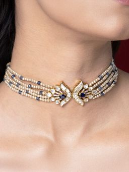 Joules By Radhika - Blue Sakshi Jewellery Set