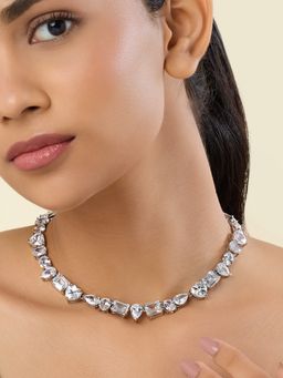 Isharya - White Rosalie Opaline Collar Necklace
