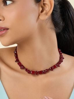 Isharya - Red Vivienne Ruby Collar Necklace