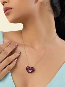 Isharya - Red Violetta Ruby Pendant Necklace