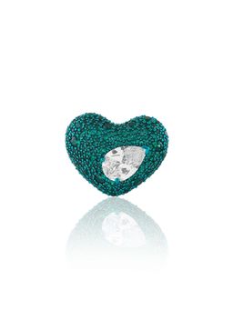 Isharya - Green Lunara Emerald Heart Ring