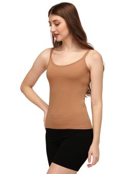 SOIE - Women's Cotton Spandex Camisole-brown