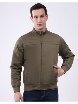 Monte Carlo - Olive Men's High Neck Full Sleeve Jacket