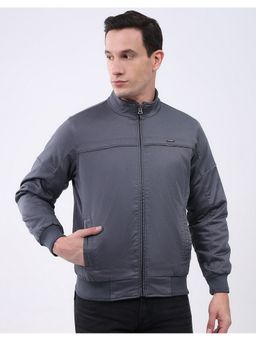 Monte Carlo - Grey Men's High Neck Full Sleeve Jacket