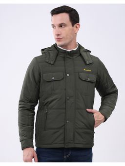 Monte Carlo - Olive Men's Hooded Neck Full Sleeve Jacket
