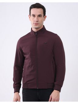Monte Carlo - Burgundy Men's High Neck Full Sleeve Jacket