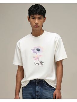 Mufti - Rich Eggshell Off White Graphic T-Shirt