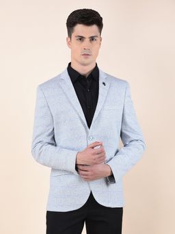 Cantabil - Men Blue Premium Regular Fit Notched Collar Casual Blazer
