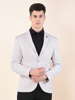 Cantabil - Men Beige Premium Regular Fit Notched Collar Casual Blazer