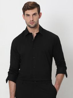 Mufti - Solid Deep Jet Black Shirt