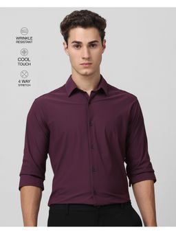Mufti - Rich Burgundy Red Solid Shirt