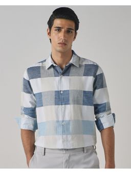 Mufti - Light Powder Blue Checks Shirt