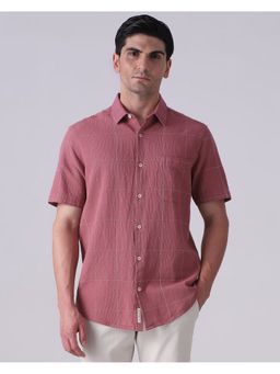 Mufti - Dusty Rose Pink Checks Shirt