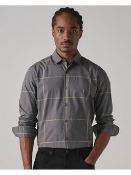 Mufti - Dark Grey Checks Shirt