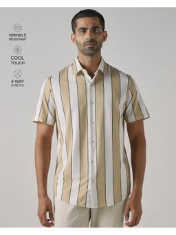 Mufti - Soft Mustard Yellow Stripes Shirt